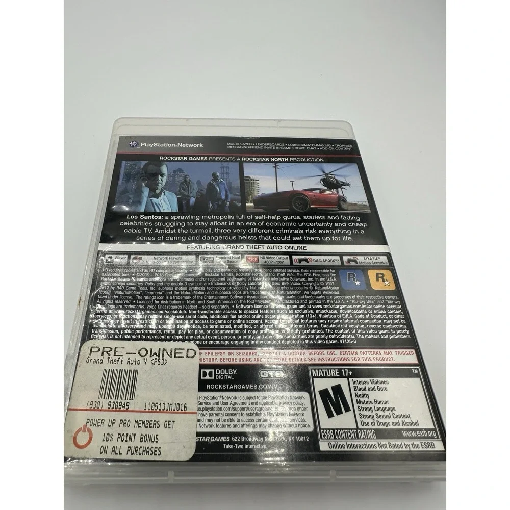 Grand Theft Auto V (PS3) Pristine Disc Complete In Box w/ Manual & Map Tested